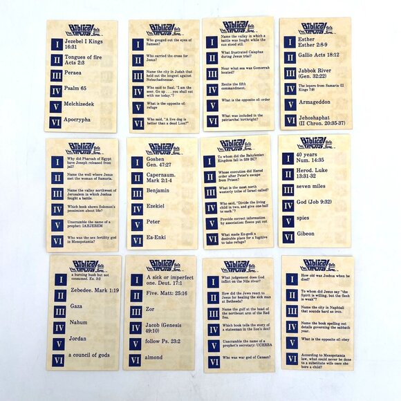 Biblical Trivia Quiz Game Vintage 1984 Old & New Testament 2514 Bible Questions - Picture 6 of 14